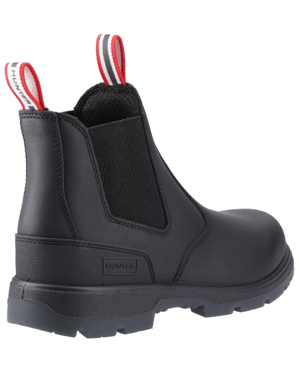 Black Coloured Hunter Mens Drift Dealer Boots on white background 