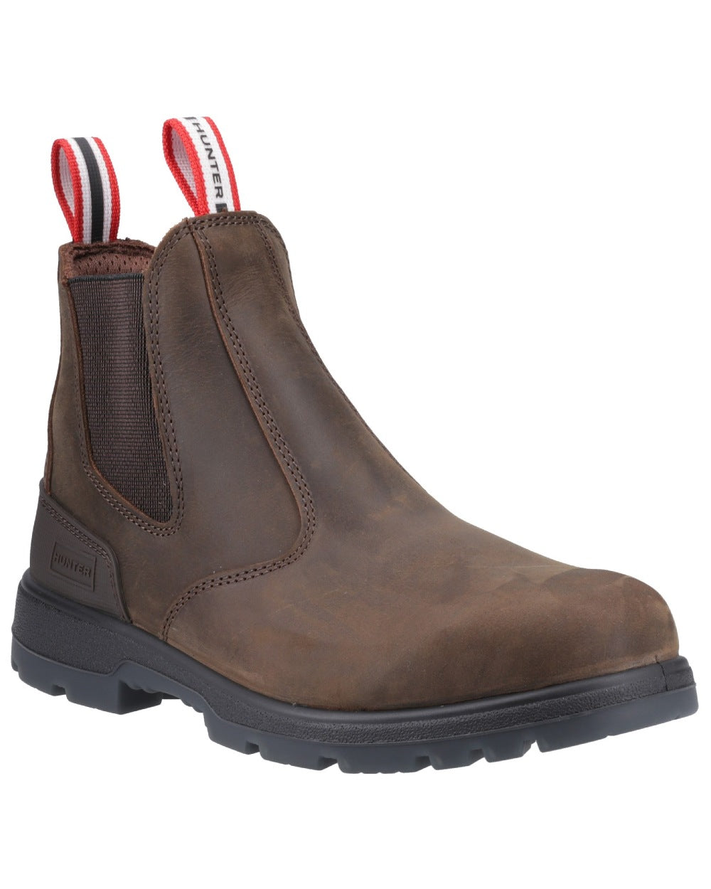 Brown Coloured Hunter Mens Drift Dealer Boots on white background 