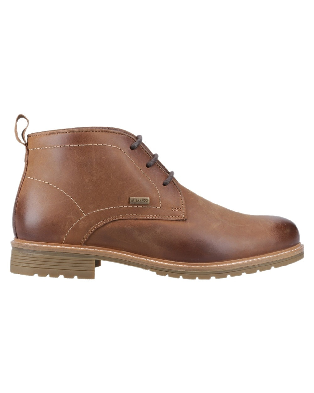 Dark Tan Coloured Hunter Mens Jura Ankle Boots on white background 