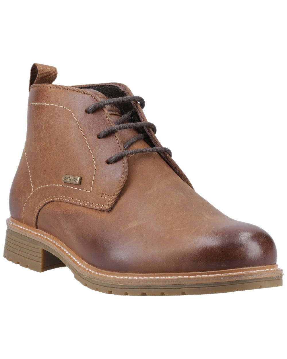 Dark Tan Coloured Hunter Mens Jura Ankle Boots on white background 