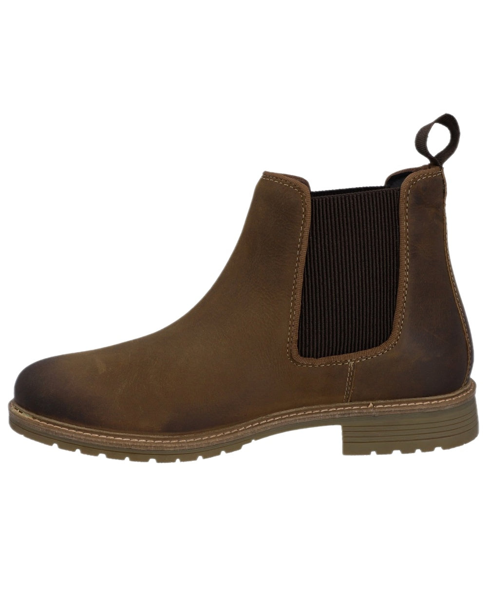 Dark Tan Coloured Hunter Mens Jura Dealer Boots on White Background
