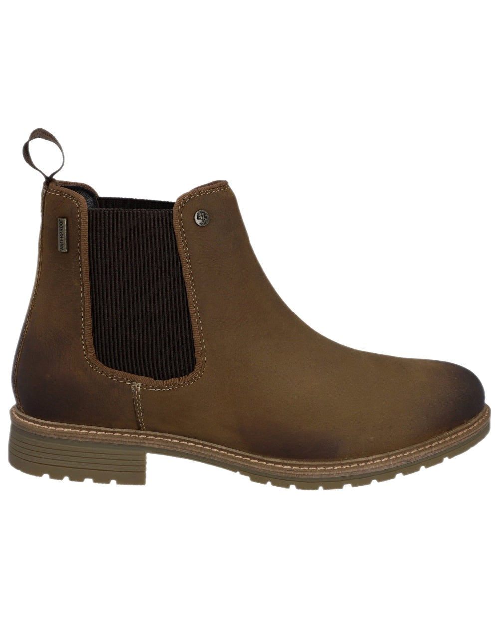 Dark Tan Coloured Hunter Mens Jura Dealer Boots on White Background
