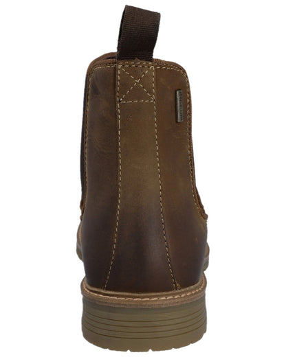 Dark Tan Coloured Hunter Mens Jura Dealer Boots on White Background
