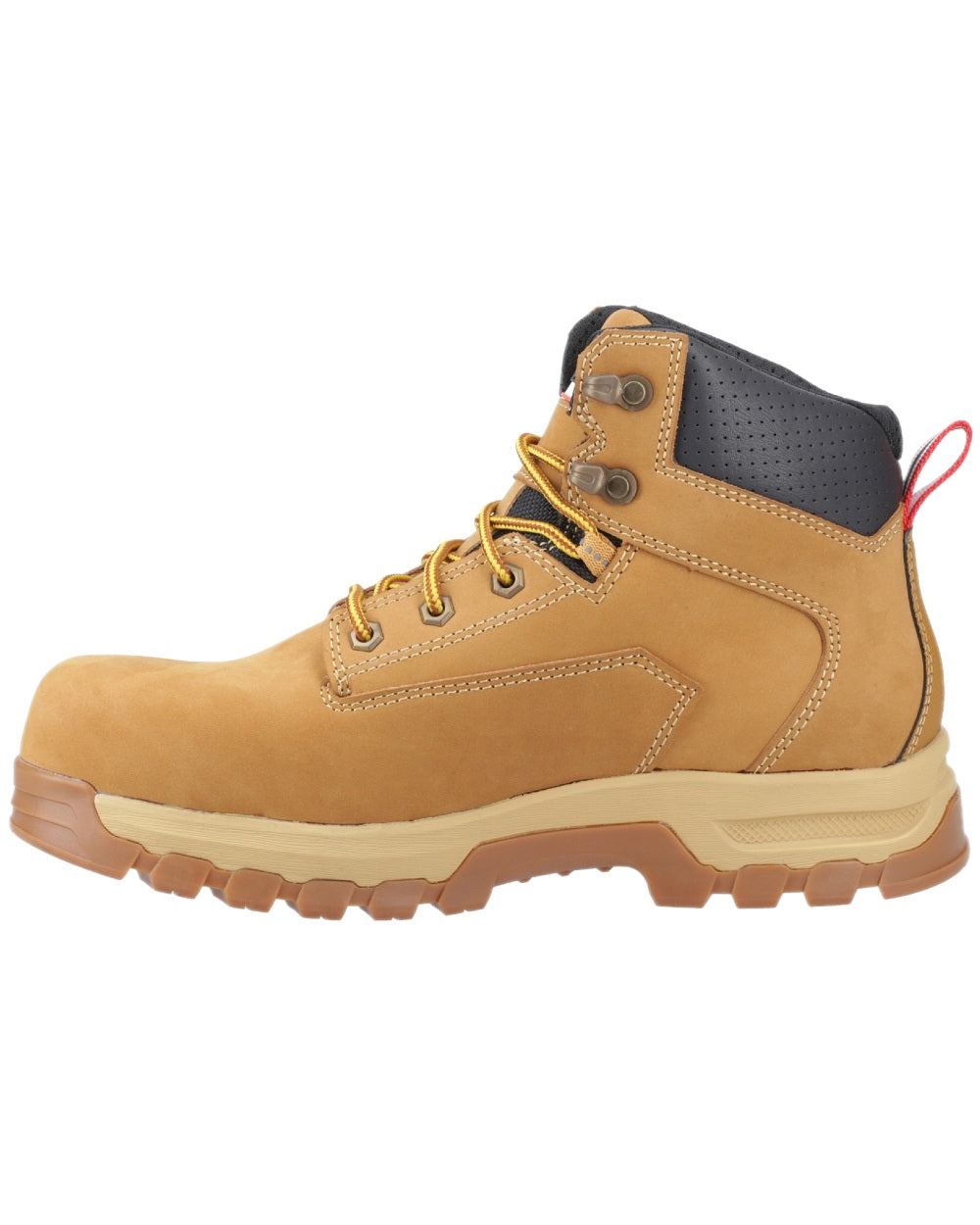 Honey Coloured Hunter Mens Lightning Safety Boots on white background 