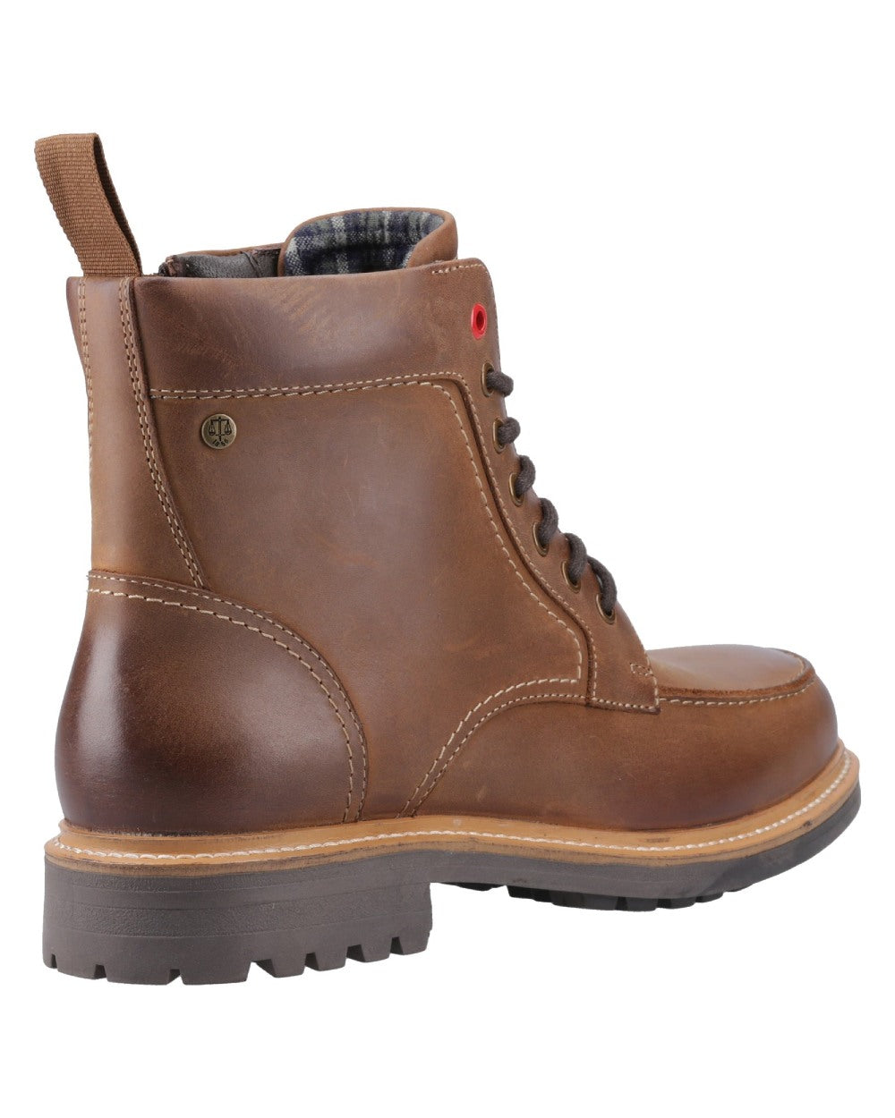 Dark Tan coloured Hunter Mens Shaws Ankle Boots on white background 