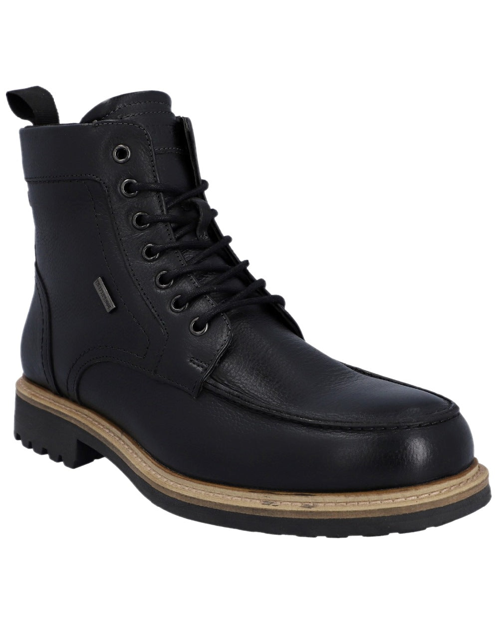 Black Coloured Hunter Mens Shaws Waterproof Ankle Boots on white background 
