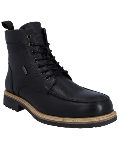 Black Coloured Hunter Mens Shaws Waterproof Ankle Boots on white background 