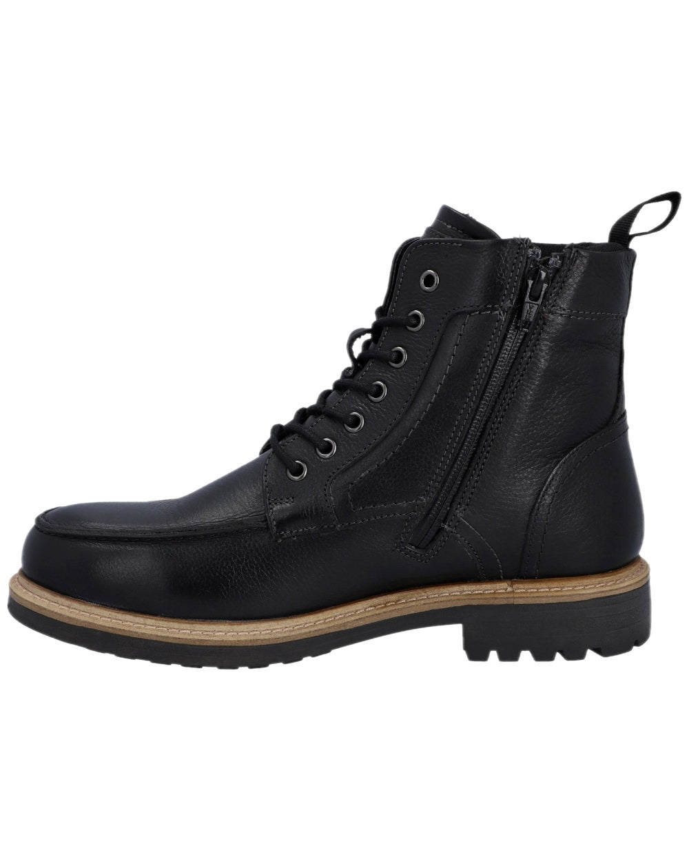 Black Coloured Hunter Mens Shaws Waterproof Ankle Boots on white background 