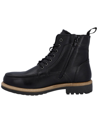 Black Coloured Hunter Mens Shaws Waterproof Ankle Boots on white background 