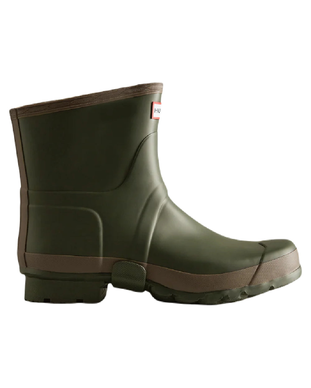 Hunter Mens Short Gardener Wellington Boots on white background