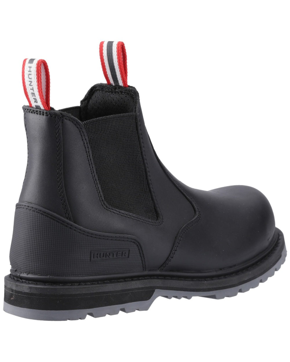 Black Coloured Hunter Mens Thunder Dealer Boots on white background 