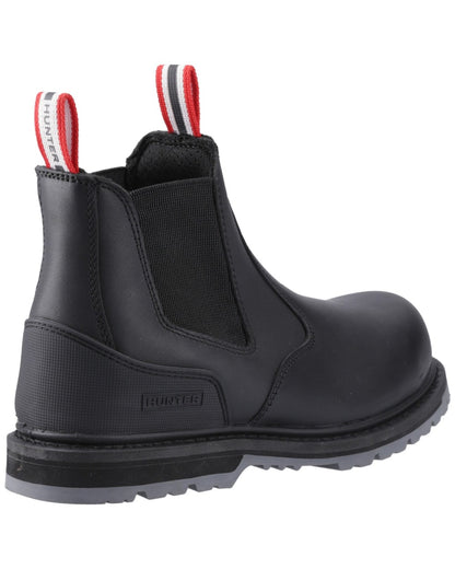 Black Coloured Hunter Mens Thunder Dealer Boots on white background 