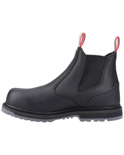 Black Coloured Hunter Mens Thunder Dealer Boots on white background 
