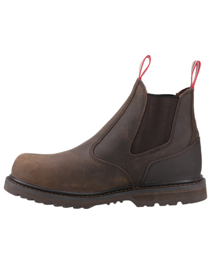 Brown Coloured Hunter Mens Thunder Dealer Boots on white background 
