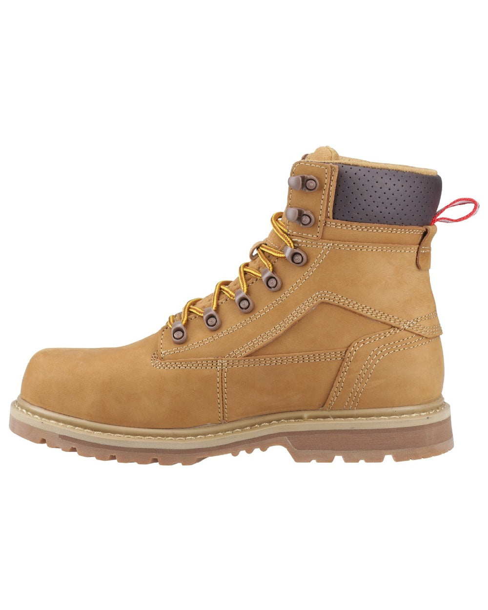 Honey Coloured Hunter Mens Tornado Safety Boots on white background 