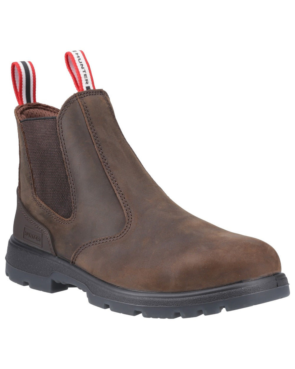 Brown Coloured Hunter Mens Twister Dealer Boots on white background 