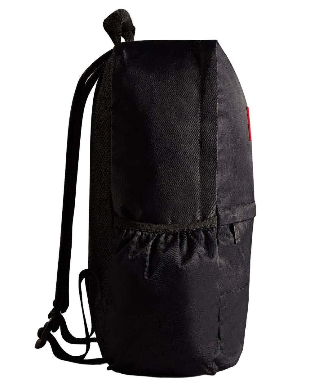 Black coloured Hunter Nylon Large Backpack on white background 