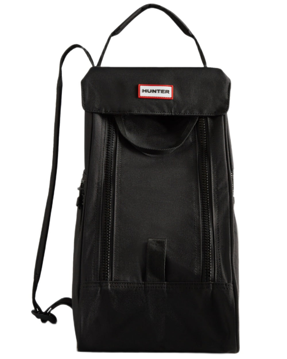 Black coloured Hunter Short Boot Bag on white background 