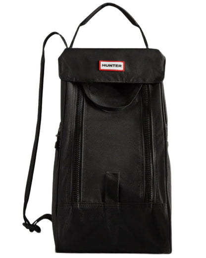 Black coloured Hunter Short Boot Bag on white background 