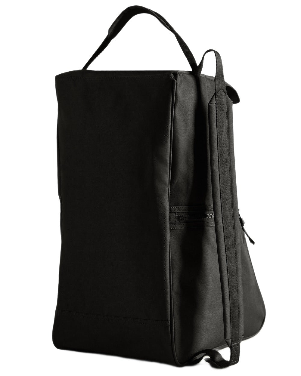 Black coloured Hunter Tall Boot Bag on white background 