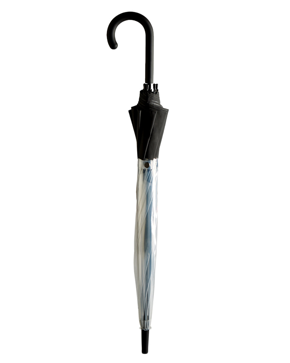 Black coloured Hunter Transparent Moustache Bubble Umbrella on white background 