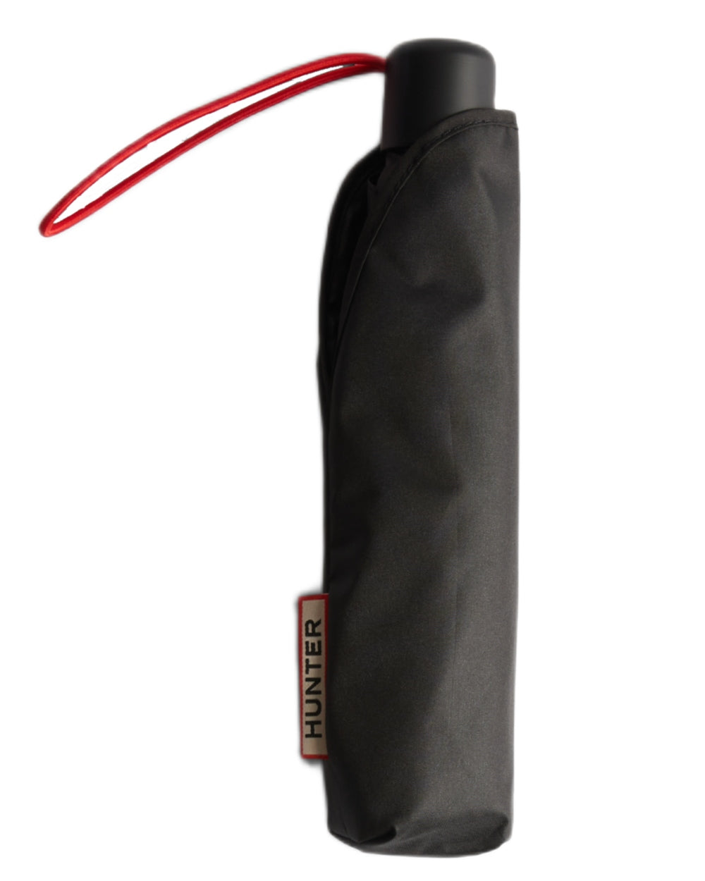Black coloured Hunter Ultra Compact Umbrella on white background 
