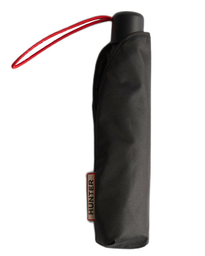 Black coloured Hunter Ultra Compact Umbrella on white background 