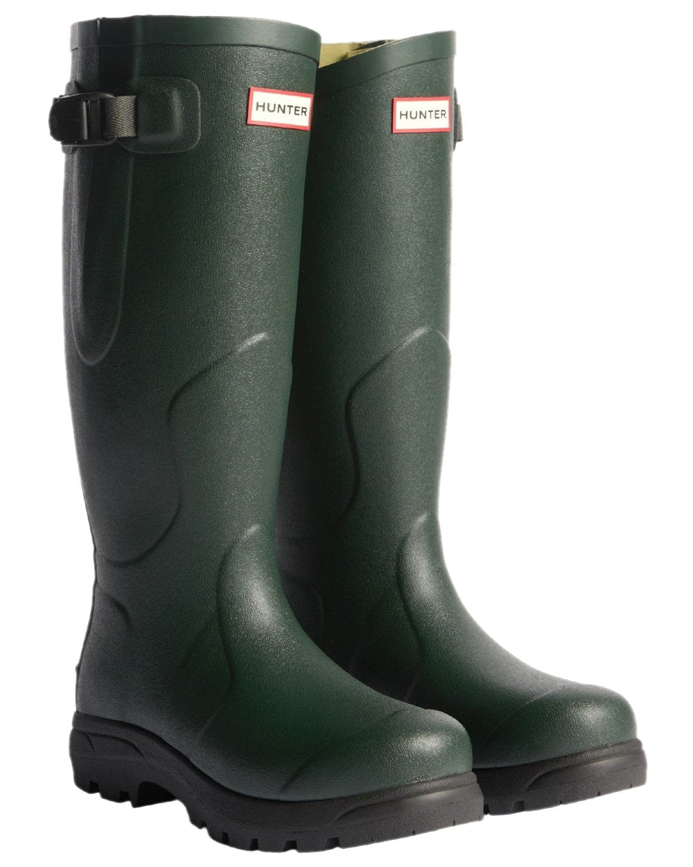 Dark Olive Black Coloured Hunter Womens Balmoral MK II Boots on white background 