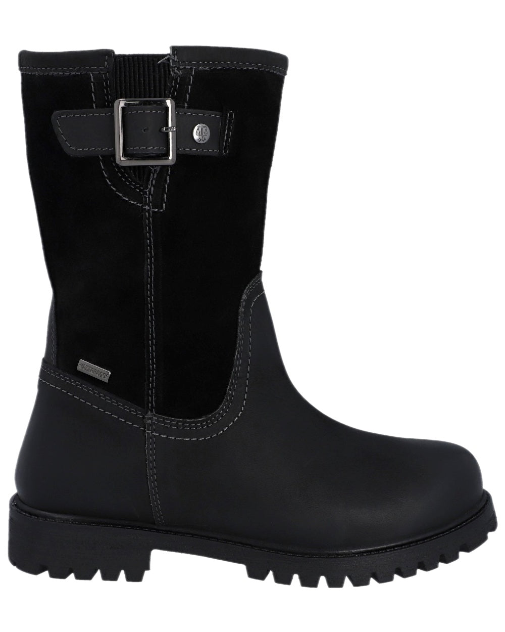 Black Coloured Hunter Womens Canna Mid Waterproof Country Boots on white background 