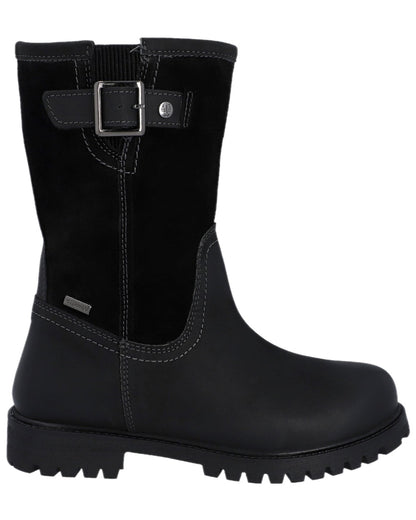 Black Coloured Hunter Womens Canna Mid Waterproof Country Boots on white background 