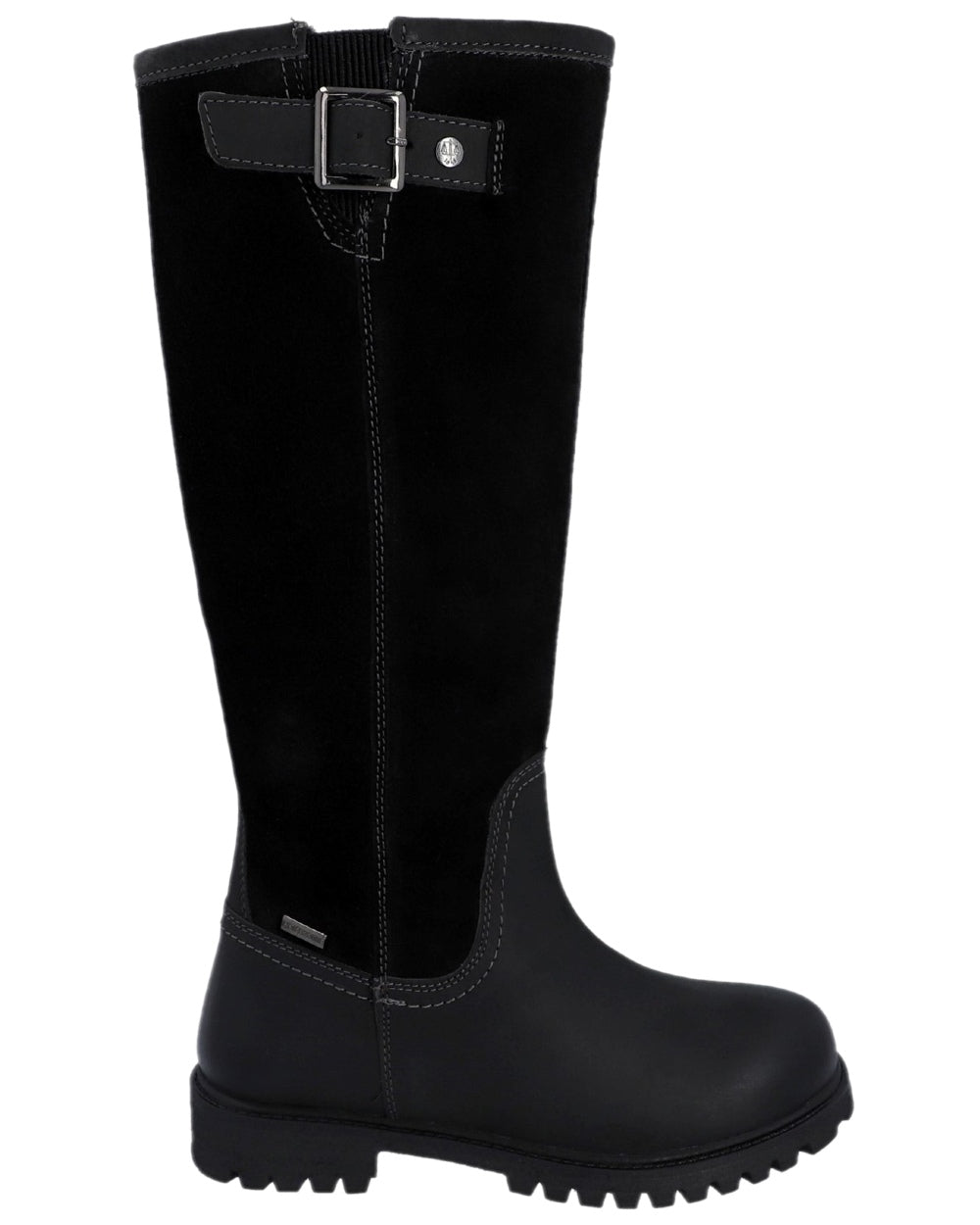Black Coloured Hunter Womens Canna Waterproof Tall Boots on white background 