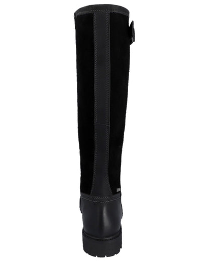 Black Coloured Hunter Womens Canna Waterproof Tall Boots on white background 