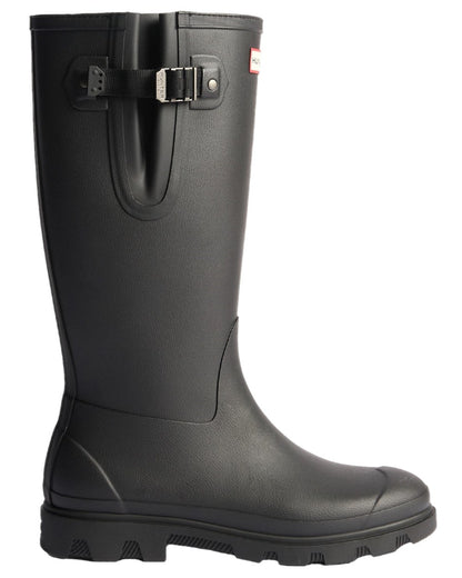 Black Coloured Hunter Womens Downpour Adjustable Field Boots on white background 