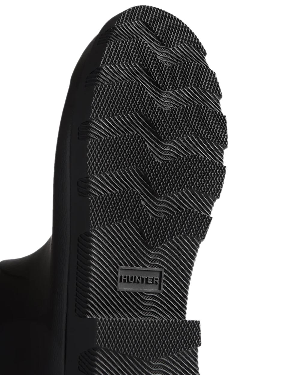 Black Coloured Hunter Womens Downpour Adjustable Field Boots on white background 