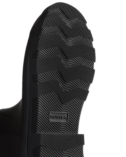 Black Coloured Hunter Womens Downpour Adjustable Field Boots on white background 