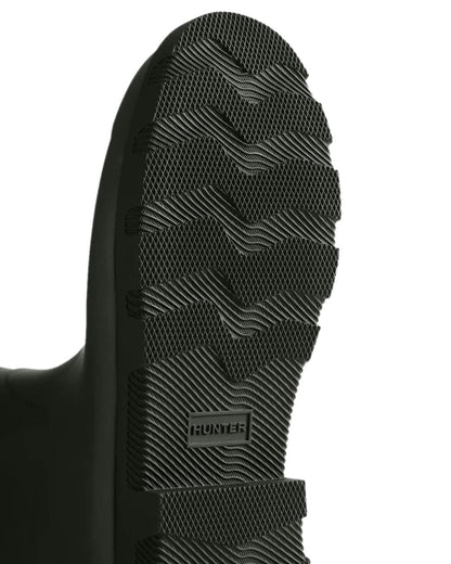 Dark Olive Black Coloured Hunter Womens Downpour Adjustable Field Boots on white background 