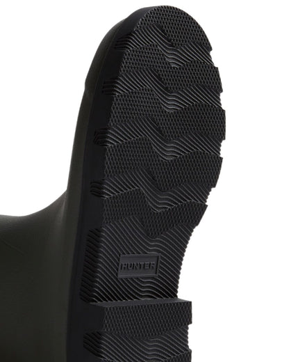 Dark Olive Black Coloured Hunter Womens Downpour Adjustable Tall Boots on white background 