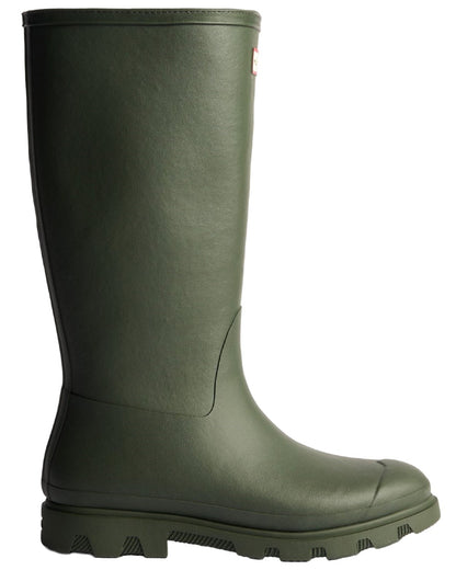 Dark Olive Coloured Hunter Womens Downpour Insulated Tall Boots on white background 