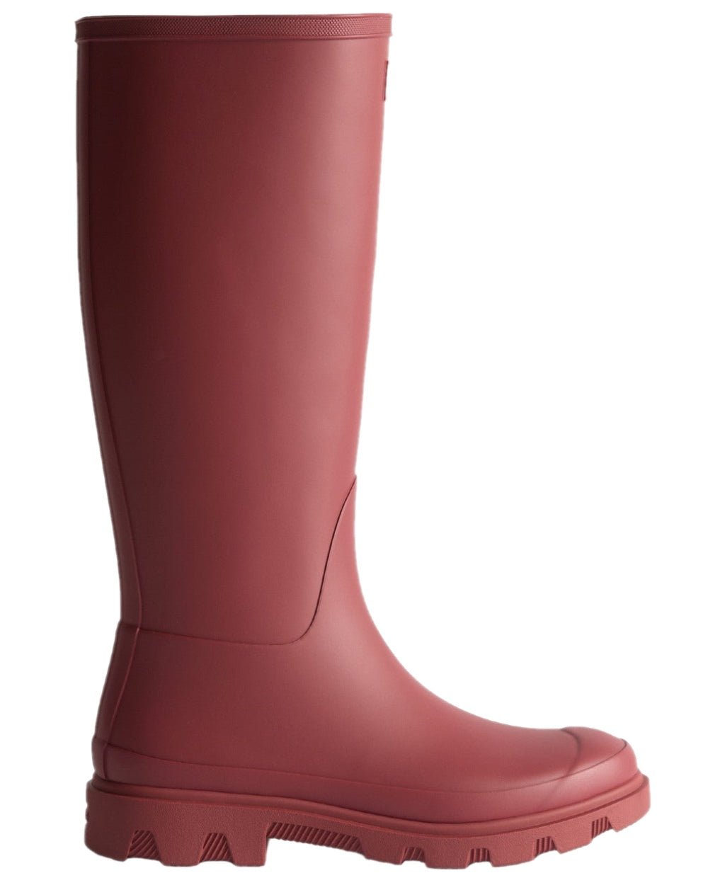 Merlot Coloured Hunter Womens Downpour Tall Wellingtons on white background
