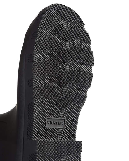 Black coloured Hunter Womens Field Downpour Adjustable Wellingtons on white background 