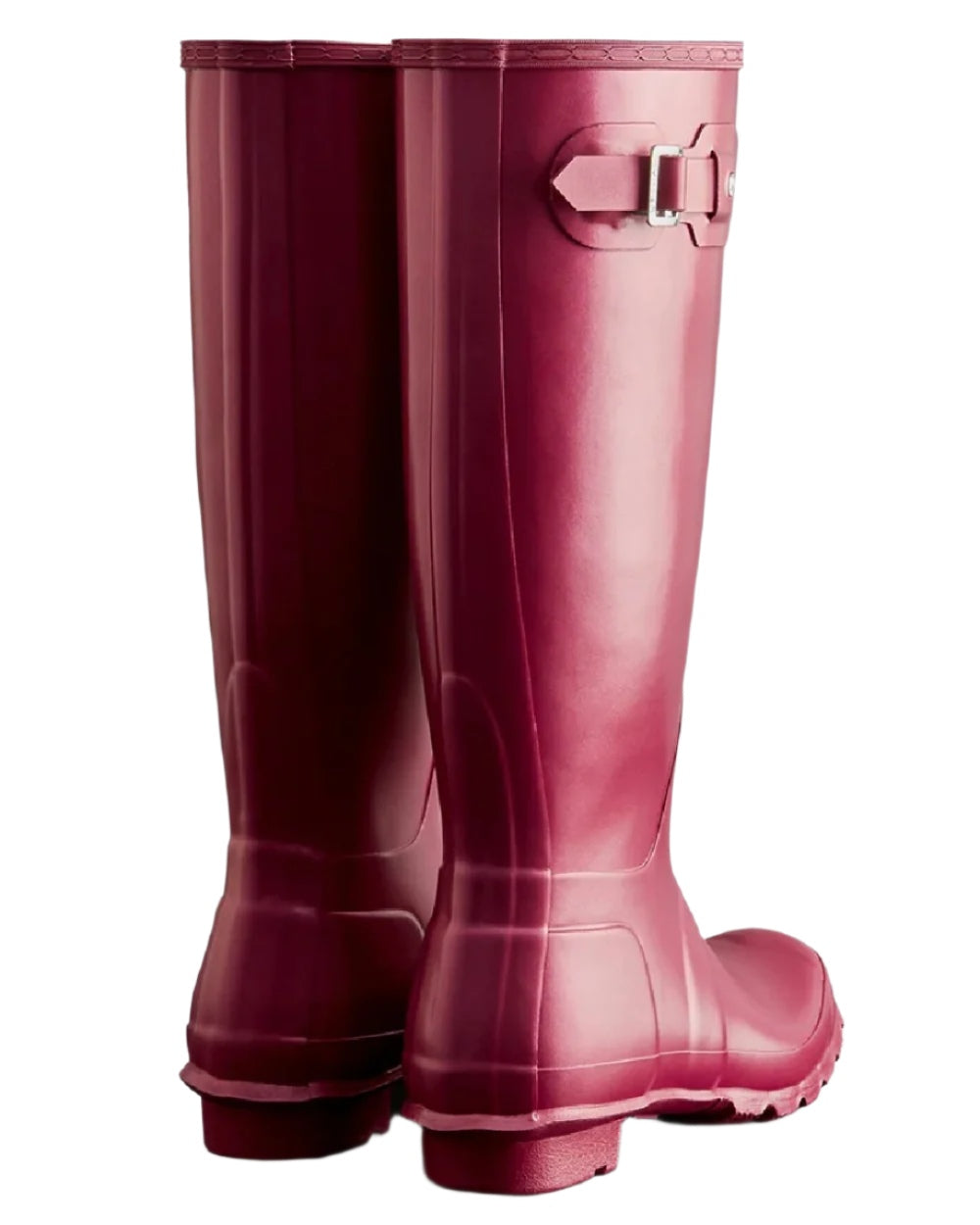 Hayes Burgundy coloured Hunter Womens Nebula Tall Wellington Boots on white background 