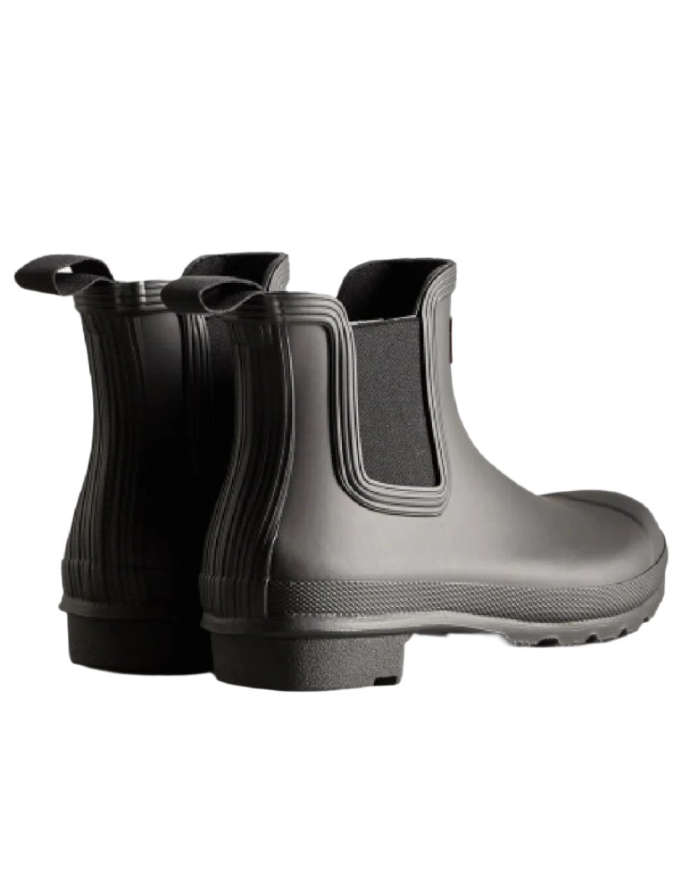 Black coloured Hunter Womens Original Chelsea Boots on white background 