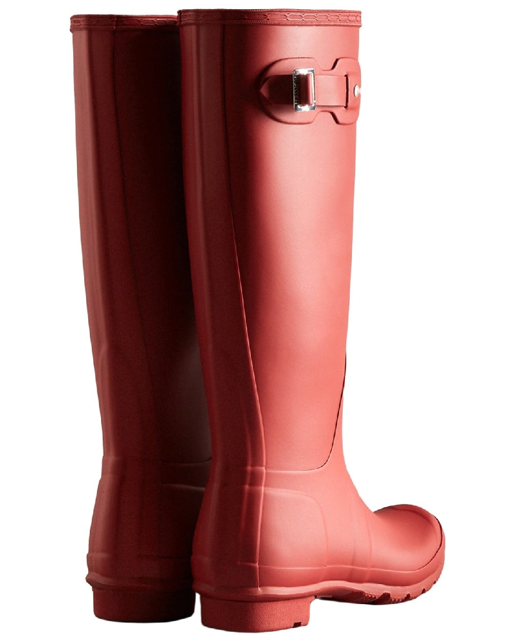 Merlot Coloured Hunter Womens Original Tall Wellingtons on white background 