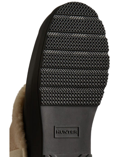 Black Coloured Hunter Womens Play Insulated Clogs on white background 