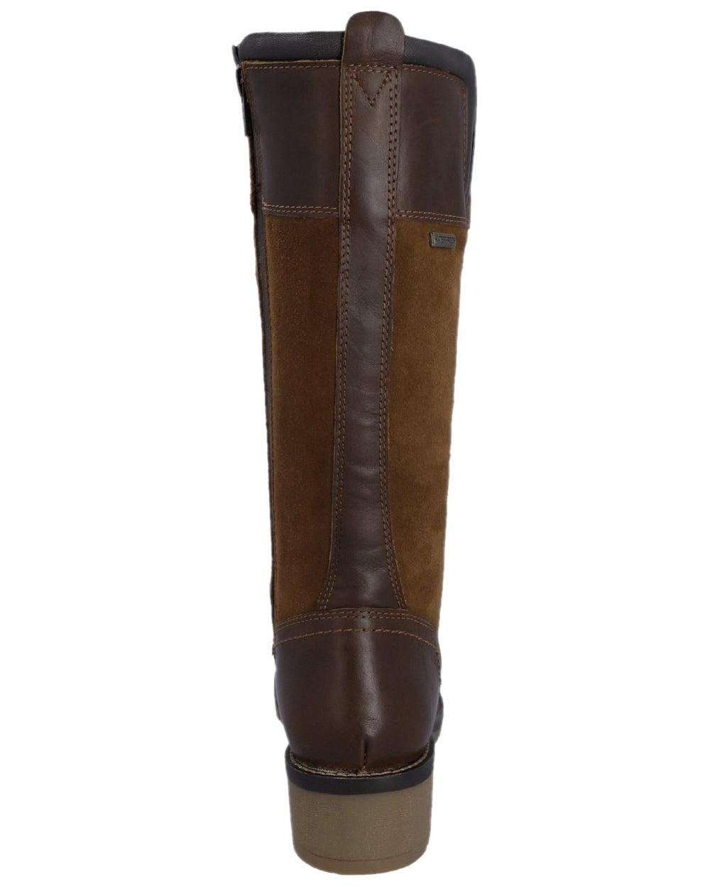 Brown Coloured Hunter Womens Skye Lace Waterproof Tall Boots on white background 