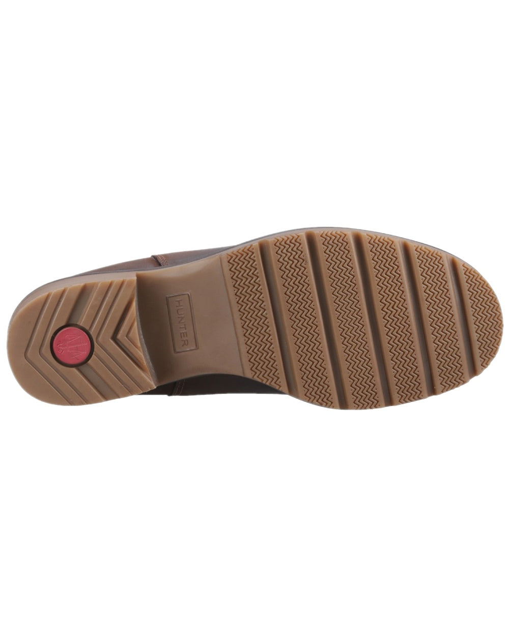 Brown Coloured Hunter Womens Skye Waterproof Dealer Boots on white background 