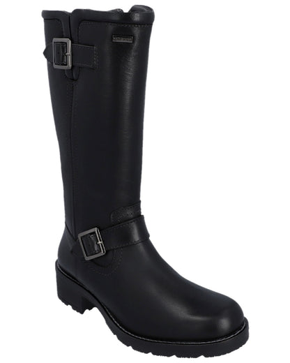 Black Coloured Hunter Womens Skye Waterproof Tall Boots on white background 