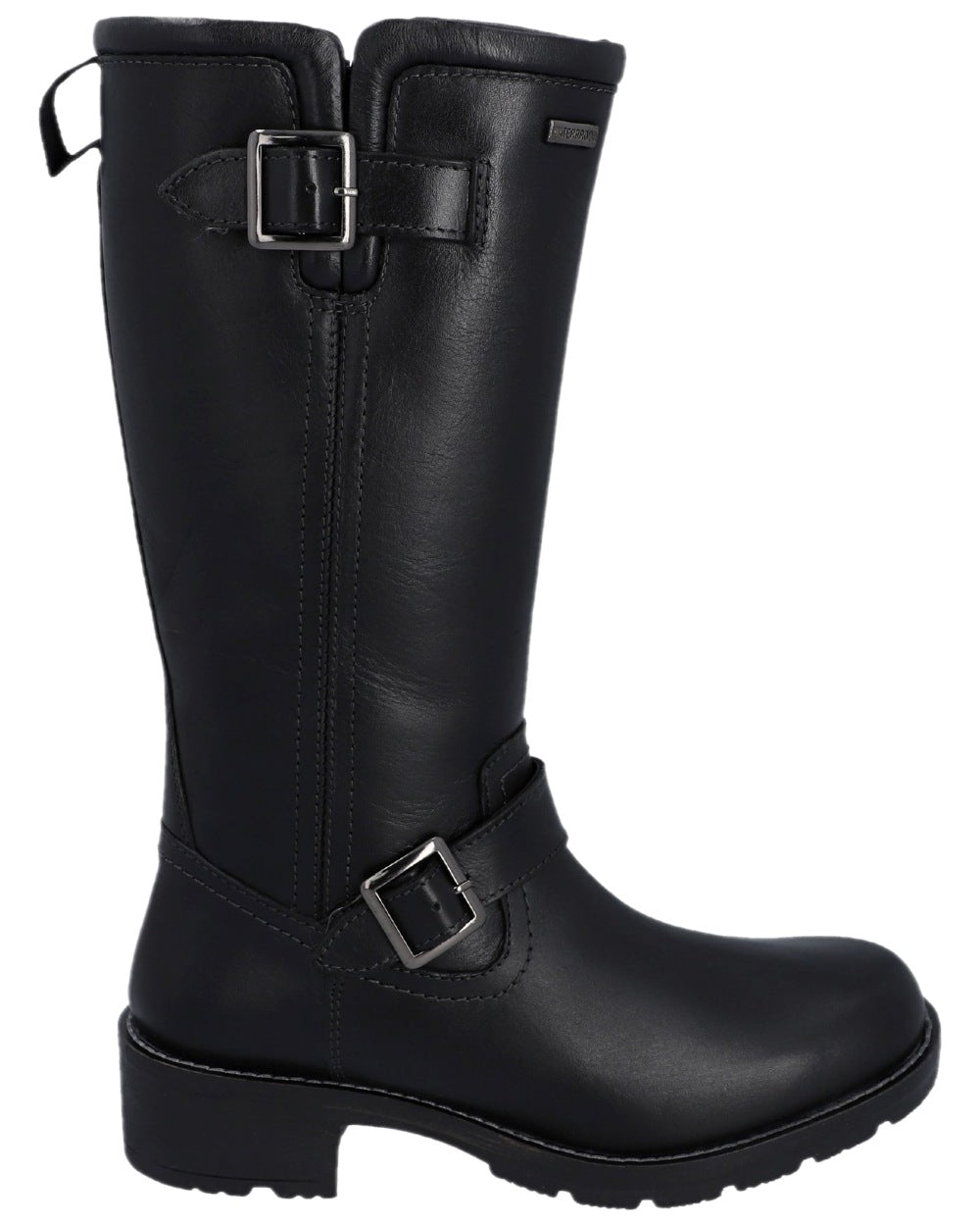 Black Coloured Hunter Womens Skye Waterproof Tall Boots on white background 