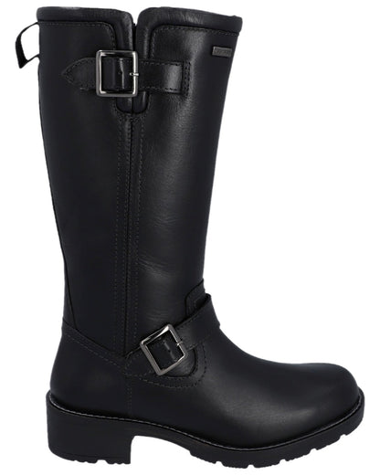 Black Coloured Hunter Womens Skye Waterproof Tall Boots on white background 