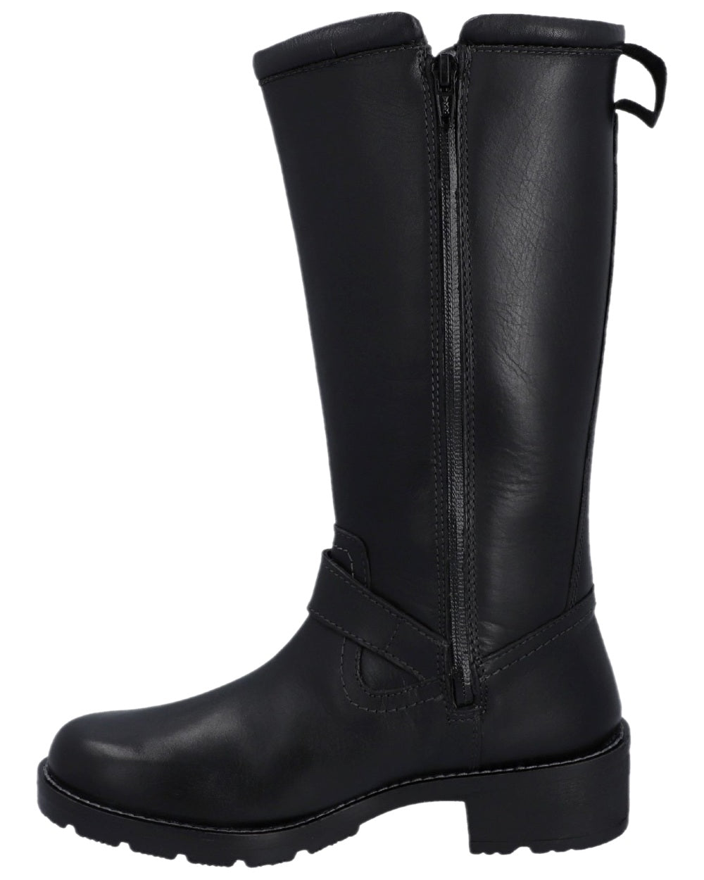 Black Coloured Hunter Womens Skye Waterproof Tall Boots on white background 